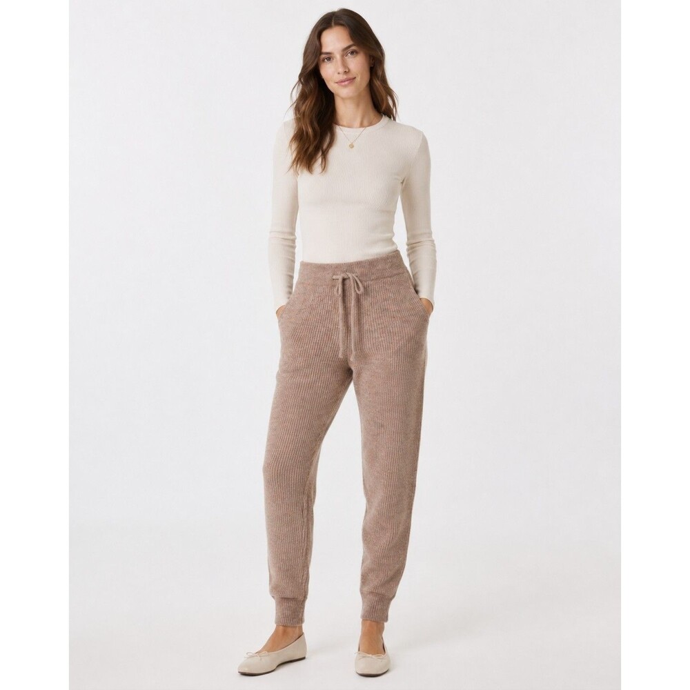 Anthropologie Saturday Sunday Virginia Pink Knit Jogger Lounge Pants XS